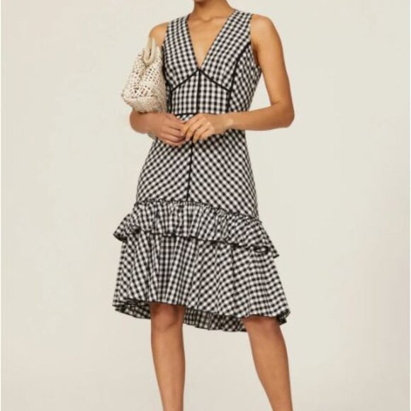 TOME Collective- Gingham Ruffle Hem Dress - Picture 4 of 10